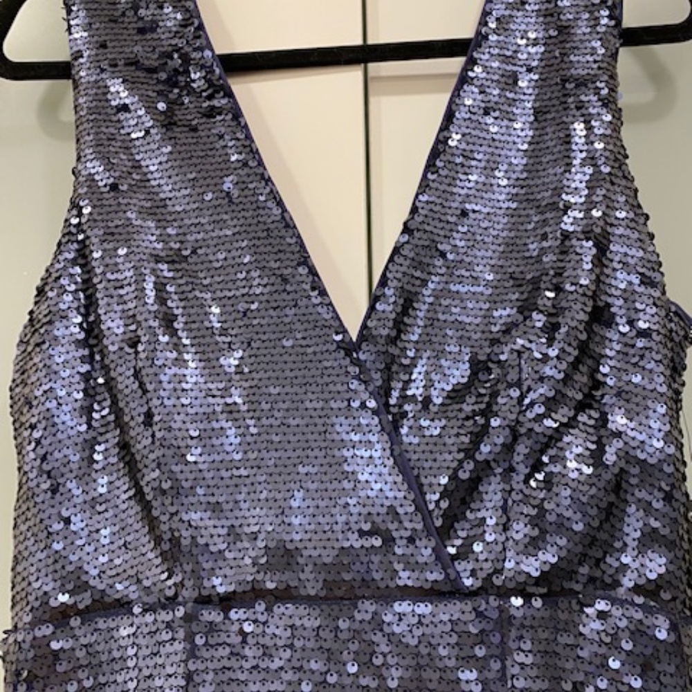 Lulu's Navy Sequin Dress - Picture 2 of 2